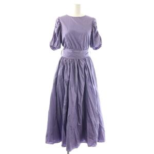 DONUTS SLEEVE DRESS ドレス ワンピース 半袖 S 紫 パープル /ES OS