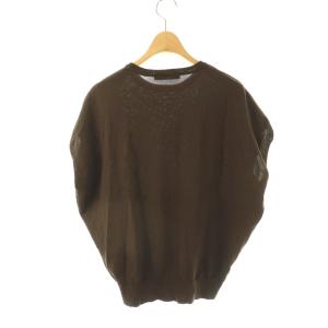 JOURNAL STANDARD relume 25SS 接触冷感 ウォッシャブルクールプルオーバー ニット カットソー フレンチスリーブ F ブラウン
