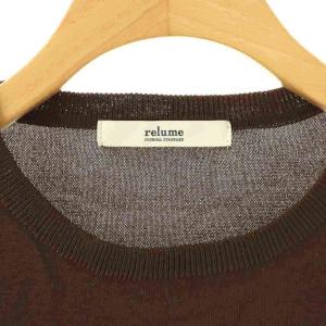 JOURNAL STANDARD relume 25SS 接触冷感 ウォッシャブルクールプルオーバー ニット カットソー フレンチスリーブ F ブラウン