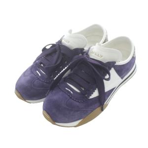 BALLY バリー-スニーカー スエードレザー 本革 37.5 24.5cm 紫