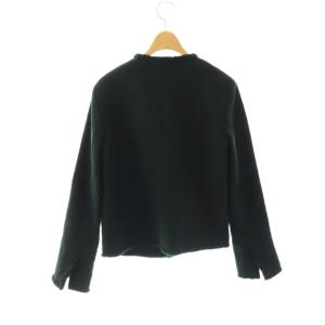 BEIGE 24AW フェイクレザーパッチツイードジャケット ブルゾン ノーカラー 4 ブラック /ES OS
