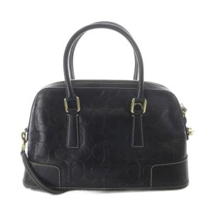 COACH シグネチャー2WAYバッグ ショルダーバッグ ハンドバッグ 黒 ブラック 7011 /SR