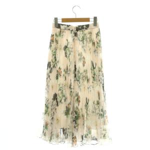 ANAYI 25SS bouquet プリント プリーツスカート 34 ピンク