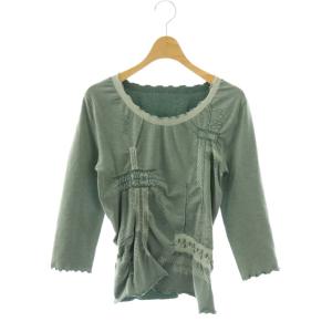 heart イッセイミヤケ HA91JJ192 ギャザーデザインニットトップス ニットソー カットソー