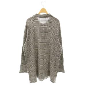 plantation グレンチェックチュニックシャツワンピース M ブラック ホワイト /ES OS