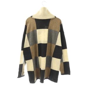 marimekko vintage ブロックチェックニット セーター 長袖 アンゴラ混 M マルチカラー /DO OS