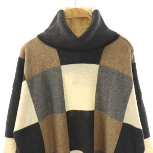 marimekko vintage ブロックチェックニット セーター 長袖 アンゴラ混 M マルチカラー /DO OS