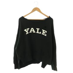 YALE スウェットカットソー トレーナー ブラック /DF OS