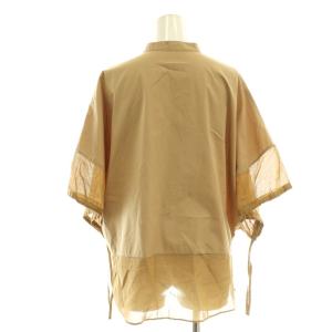 theory luxe 25AW LUXE COTTON DAZY C SHIRT シャツ 切替 七分袖 38 ベージュ /HK