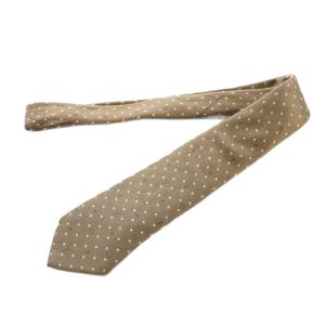 LOUIS VUITTON クラヴァット・セレスト ネクタイ ワイドタイ シルク ドット柄 モノグラム柄 茶 M73891 /MI