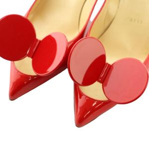 Christian Louboutin パンプス ポインテッドトゥ パテントレザー エナメル 35 22.0cm 赤 1130654 /MI OS