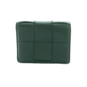 BOTTEGA VENETA 24年 ナッパレザー カセット 三つ折り財布 ダークグリーン