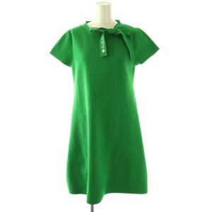 Tent Knit One-piece ワンピース リボン 38 グリーン /CX OS