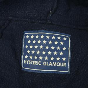 HYSTERIC GLAMOUR スウェットジップパーカー 裏起毛 ワッペン F ブラック /MY OS