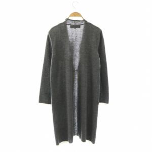 M'S GRACY ウール ロング ニット カーディガン 長袖 38 グレー /HK OS