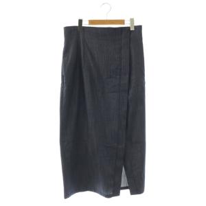 25SS デニム風スカート タイト ロング 13 ブルー /HK OS