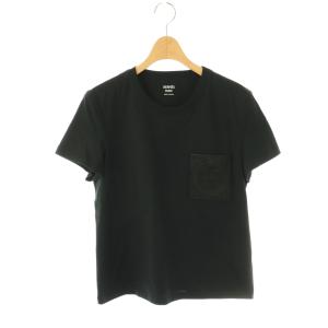 T-SHIRT DROIT POCHE BRODEE 40 ブラック