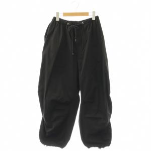 Boyfriend Nylon Pants ワイドパンツ ドロスト 38 ブラック /MY OS