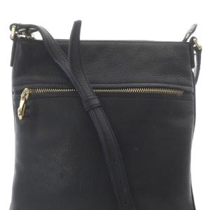 LOEWE アナグラム レザー ショルダーバッグ ブラック