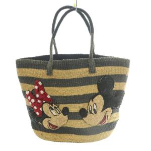 × Disney カゴバッグ トート バスケット ベージュ 紺 ネイビー /SS OS