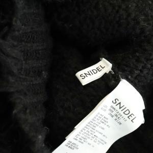 SNIDEL ボリュームフリンジカーディガン ニット F ブラック /DF OS