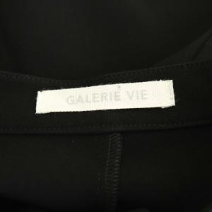 GALERIE VIE ダブルクロスワイドプルオーバ?シャツ ブラウス バンドカラー F ブラック /CX OS