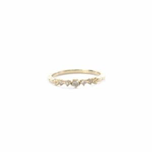 指輪 ダイヤリング ピンキーリング K10YG 0.06ct イエローゴールド /SR
