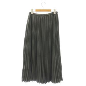 DRESSTERIOR サテンプリーツスカート 38 チャコールグレー /ES OS