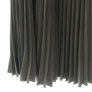 DRESSTERIOR サテンプリーツスカート 38 チャコールグレー /ES OS