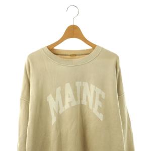 MUSE de Deuxieme Classe MAINE vintage スウェット トレーナー ロゴ F ベージュ /DF OS
