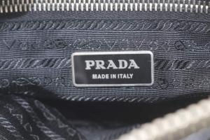 PRADA ハンドバッグ ワンハンドル ナイロン レザー ブラック