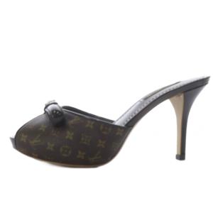 LOUIS VUITTON モノグラム ミュール リボンモチーフ 34 ブラウン