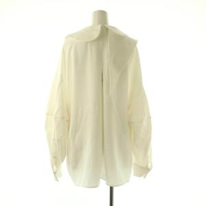 ENFOLD 24AW ASYMMETRY-COLLAR BLOUSE ブラウス 長袖 前開き 38 ホワイト /DO