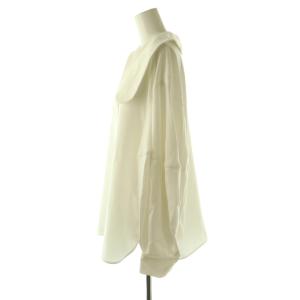 ENFOLD 24AW ASYMMETRY-COLLAR BLOUSE ブラウス 長袖 前開き 38 ホワイト /DO