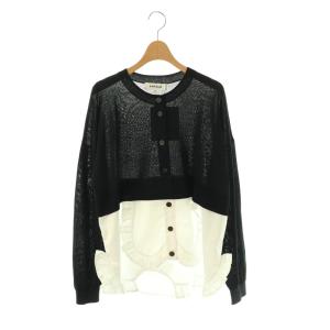 25AW FRILL-BOTTOM CARDIGAN 38 ネイビー
