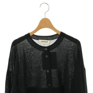 ENFOLD 25AW FRILL-BOTTOM CARDIGAN 38 ネイビー