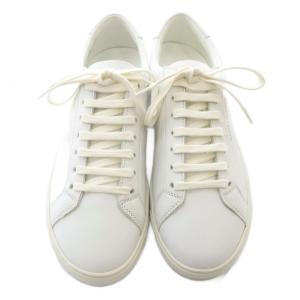SAINT LAURENT PARIS ANDY LOW TOP レザースニーカー 38 ホワイト 588250