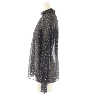 theory luxe 24AW EVERGLADES PRT PAMILA ブラウス 総柄 S32 ブラック マルチカラー /ES