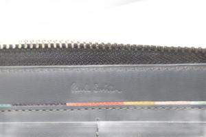 PAUL SMITH スワールプラー 長財布 ラウンドファスナー レザー ブラック /YO1 SH