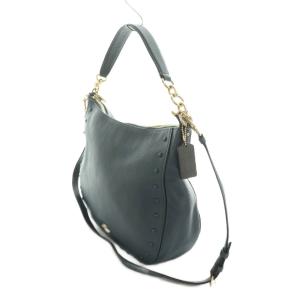 COACH レザー 2WAY ホーボーバッグ ハンドバッグ ショルダーバッグ 青 F37810 /MI OS SH