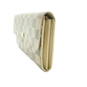 LOUIS VUITTON ダミエ アズール ポルトフォイユサラ 長財布 ベージュ /SS OS OH