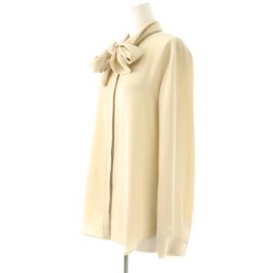 theory luxe Marvine Lilen ブラウス 長袖 バンドカラー 40 ベージュ /DO OS
