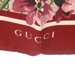 GUCCI スカーフ GG柄 ブルームス ベージュ ボルドー /YO19 OH