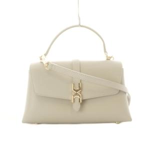 Adalyn アダリン メタリックバックル トップハンドルバッグ ハンドバッグ ショルダー 2way ベージュ