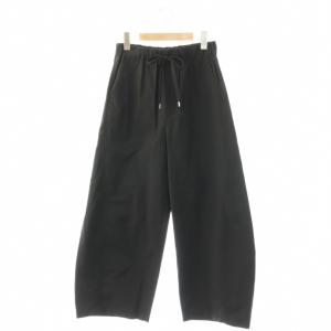 25SS ドロストカーブパンツ ワイドパンツ 36 ブラック /ES OS