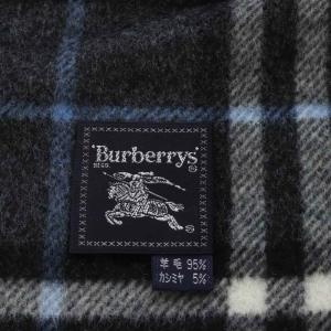 burberrys マフラー 大判 ウール混 カシミヤ フリンジ グレー