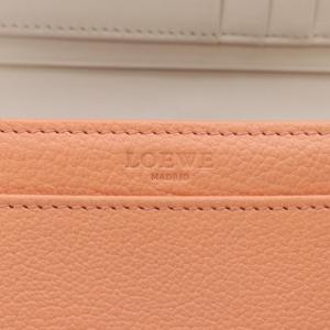 LOEWE アマソナ コンパクトウォレット アナグラム サーモンピンク
