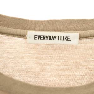EVERYDAY I LIKE Tシャツ カットソー 半袖 ベージュ /HK OS