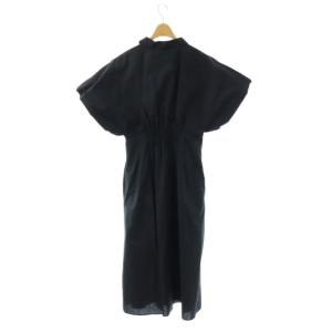 CELFORD メタルボタンタックシャツワンピース ロング 五分袖 38 ネイビー /DO OS