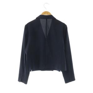 Nolley's 24SS ウォッシャブルサッカーストライプショートジャケット ダブル テーラード 36 ネイビー /HK